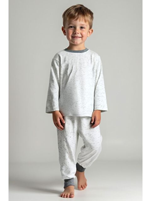 ZEYLAND Unisex Çocuk Desenli Pijama Takımı - Antrasit - S000485858-29666