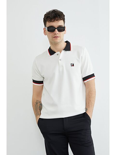 Fullamoda Ribanalı Polo Yaka Yarım Düğmeli Modal Tişört - S000522413-19965