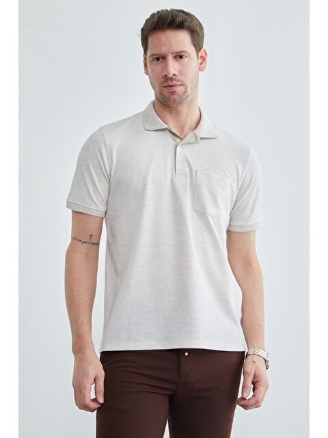 Fullamoda Petek Kumaş Düğmeli Polo Yaka Tişört - S000515572-19928