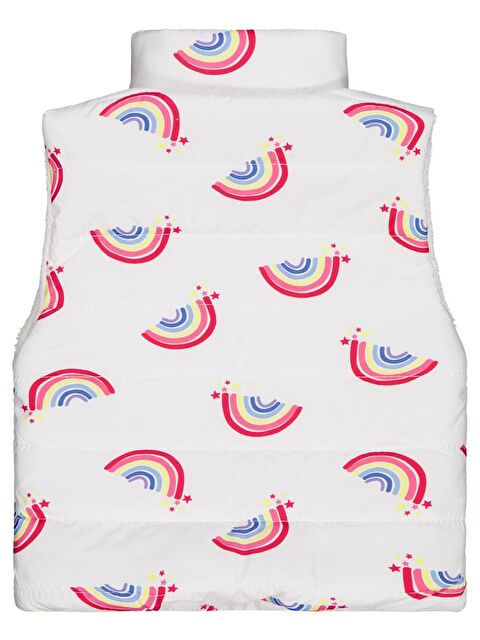 Civil Girls Rainbow Baskılı 2-5 Yaş Yelek - Ekru 3-4 Yaş - S000483597-19965