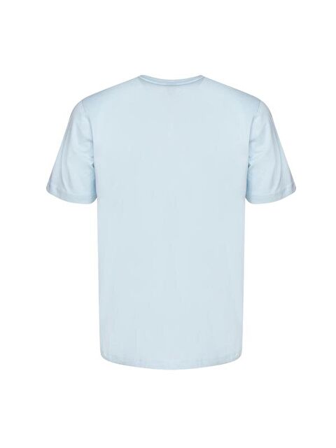 Hummel T-Ic Ico Regular Erkek Mavi Yuvarlak Yaka Tişört - S000529961-17234