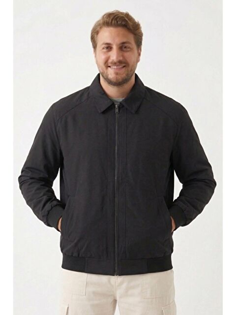 Freemen Erkek Dik Yaka Fermuarlı Basic Bomber Mont Ceket