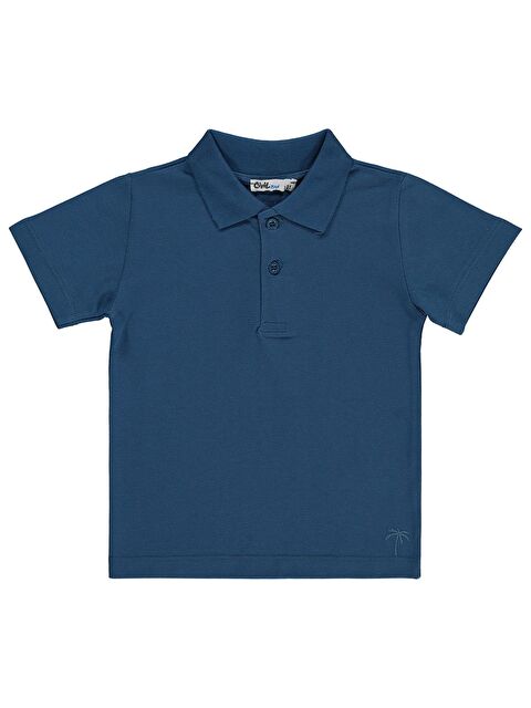 Civil Boys Erkek Çocuk Palmiye Nakışlı Polo Yaka 2-5 Yaş Tişört - Yeşil