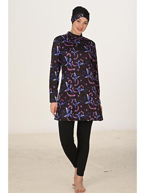 Fantasy Tam Kapalı Elastanlı Tesettür Mayo 3410