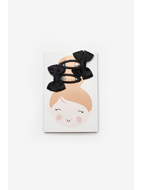 Le Mabelle Siyah İkili Fiyonk Kız Çocuk Çıt Çıt Toka - S000513251-19351