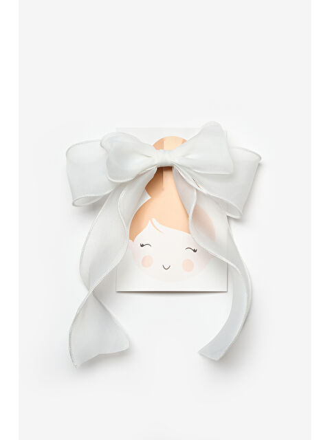 Le Mabelle Beyaz Kuyruklu Fiyonk Kız Çocuk Otomatik Toka - S000513245-20063