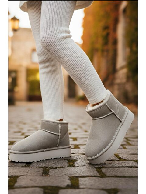 Oksit Frz F200 İçi ve İç Tabanı Kürklü Termal Kız Çocuk Süet Bot - S000465882-19928