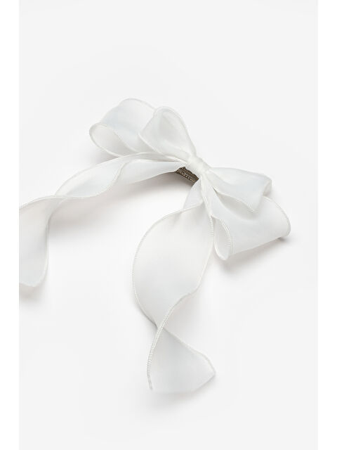 Le Mabelle Beyaz Kuyruklu Fiyonk Kız Çocuk Otomatik Toka - S000513245-20063