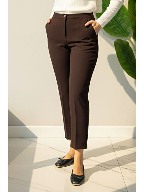 Remsa Kadın Bilek Boy Kumaş Pantolon 01 Kahverengi - S000486186-19413