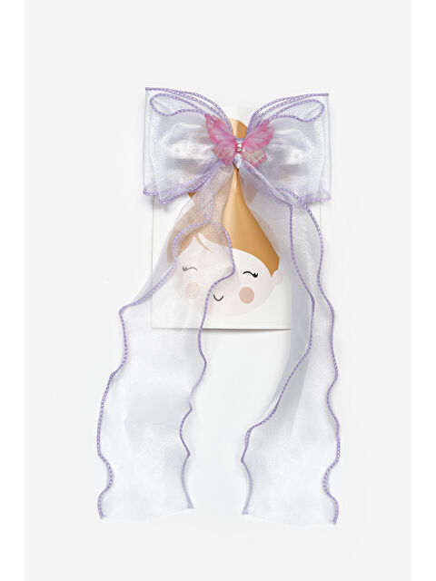 Le Mabelle Lila Kelebek Figürlü Kız Çocuk Otomatik Toka - S000513252-17878