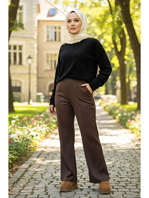 Remsa Nervür Dikişli Pantolon 2450 Kahverengi - S000485869-19413