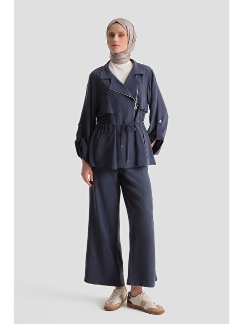 ARMİNE Kupra Ceketli Takım İndigo - S000498289-23093