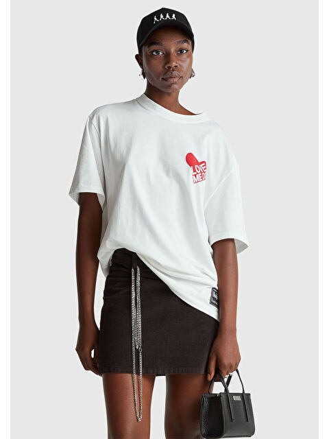 United Colors Of Benetton Unisex Beyaz %100 Pamuk The Beatles Baskılı T-Shirt - S000481938-20063