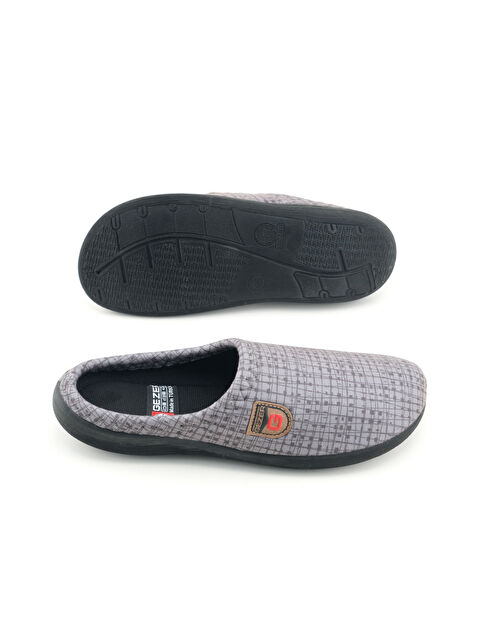 Gezer Erkek Kışlık PU Rahat Taban Ev Bahçe Gondol Terlik