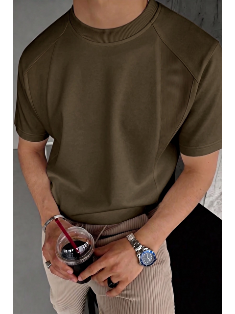 Genius Store Erkek Tişört Basic Bisiklet Yaka Tişört Rahat Kesim Dökümlü Günlük Spor Tshirt