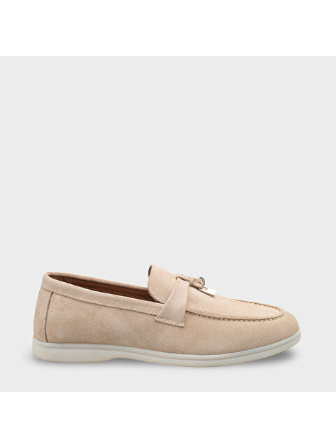 Capone Outfitters Hakiki Deri Süet Erkek Loafer Ayakkabı