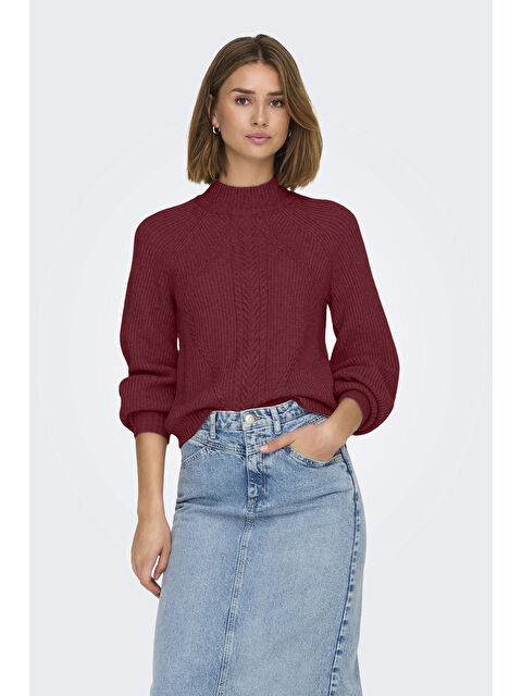 Only Onlkatia Regular Fit Yarım Balıkçı Yaka Örme Kadın Kazak 15324678 - S000312309-19951
