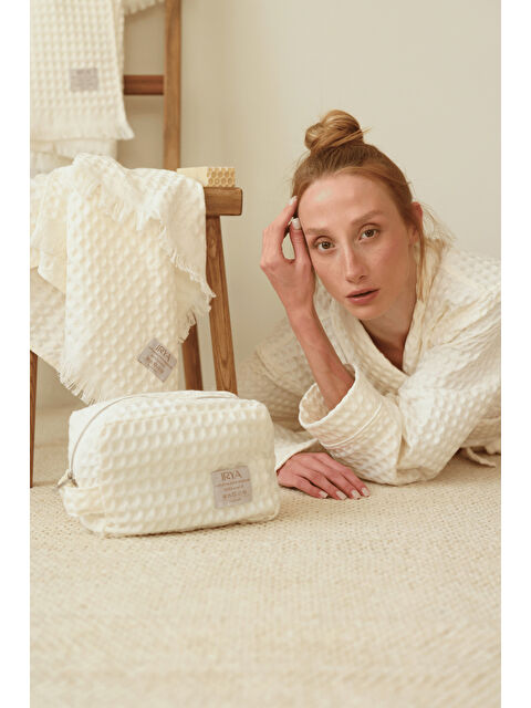 İrya Aura Waffle Havlu Bakım Çantası Ekru - S000504031-19965