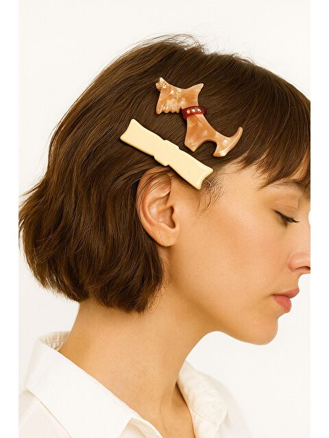 New Obsessions Köpek Detaylı Akrilik Toka Seti 2 Adet - S000466938-23490