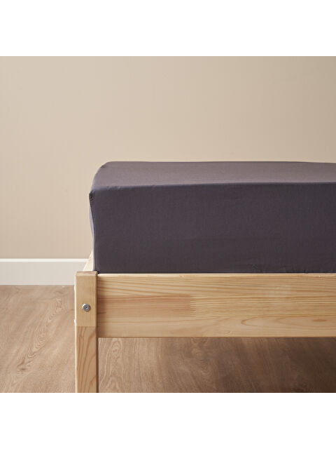 Bella Maison %100 Pamuk Saten Supreme Basic Tek Kişilik Lastikli Çarşaf Antrasit (100x200x35 cm) - S000452535-29666