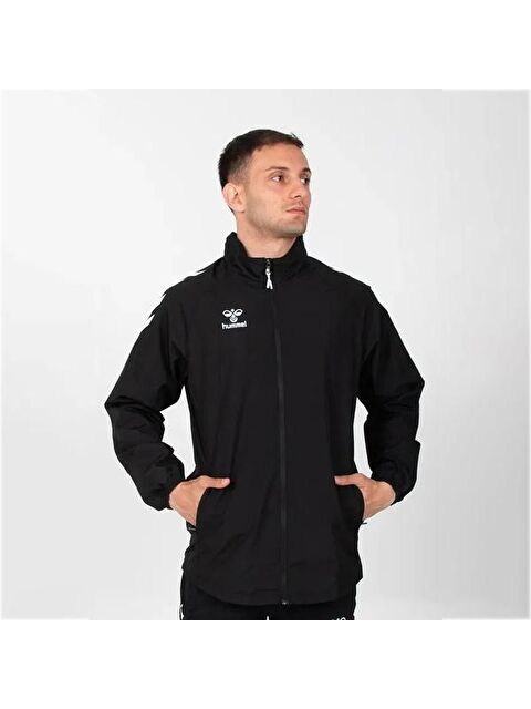 Hummel Line Erkek Siyah Dik Yaka Fermuarlı Sweatshirt - S000506962-19351