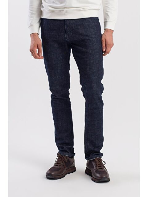 JAKAMEN Lacivert Slimfit Pamuklu Yıkamalı Jean Pantolon - S000496043-21164
