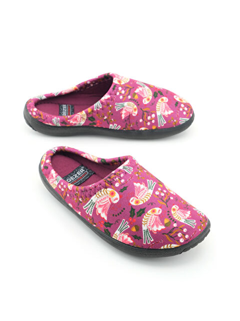 Gezer Kadın Kışlık PU Rahat Taban Desenli Ev Bahçe Gondol Terlik - S000435618-20042