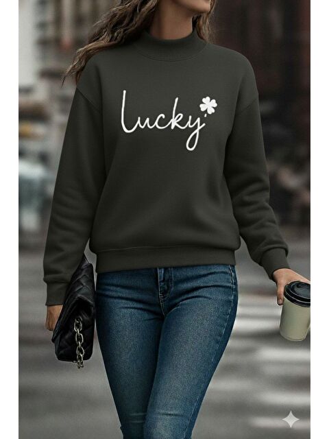 Jane's Kadın Uzun Kollu Bisiklet Yaka Viskon Iki Iplik Bluz