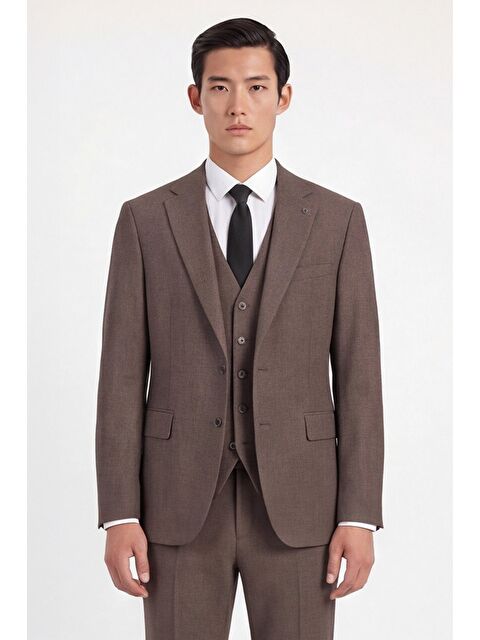 Sabri Özel Açık Kahve Vest Suit - S000523758-19413