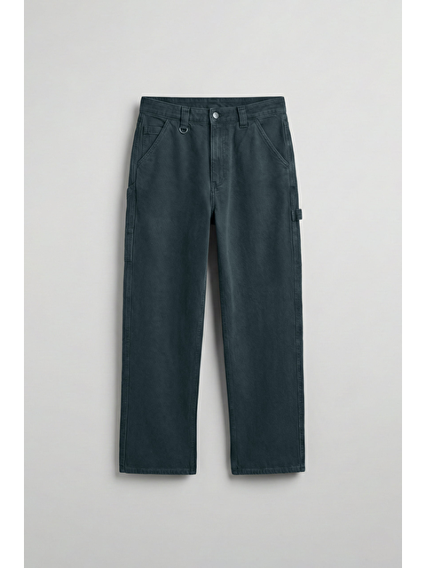 Abluka Online Erkek Baggy Marangoz Cepli Jean Pantolon Mavi - S000513705-17234