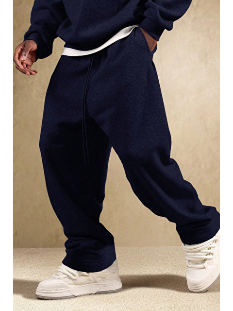 Tarz Cool Lacivert Oversize Baggy Erkek Eşofman Altı - S000424300-21164