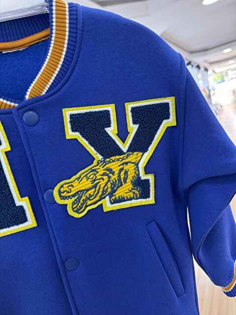 Magu Unisex Çocuk Pamuklu Lacivert Kolej Ceket - S000427278-17234