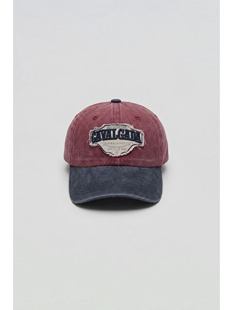 Abluka Online Erkek Patch Nakışlı Yıkamalı Beyzbol Şapka Bordo