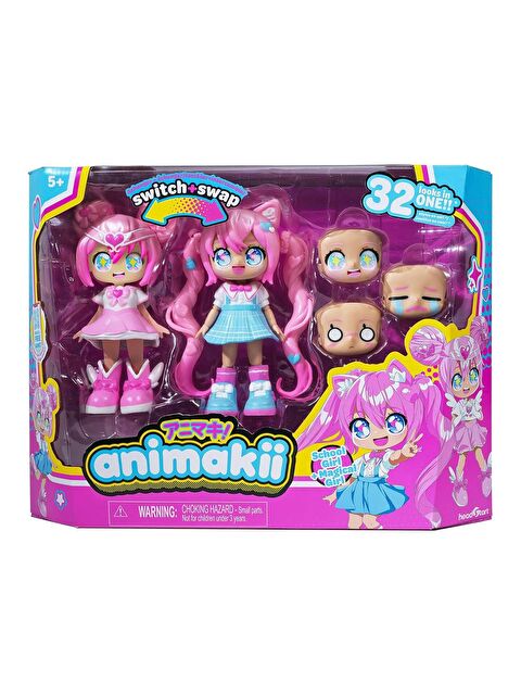 Mucit Panda Animakii Bebek ve Aksesuar Seti - School Girl ve Magical Girl - S000504653-10231
