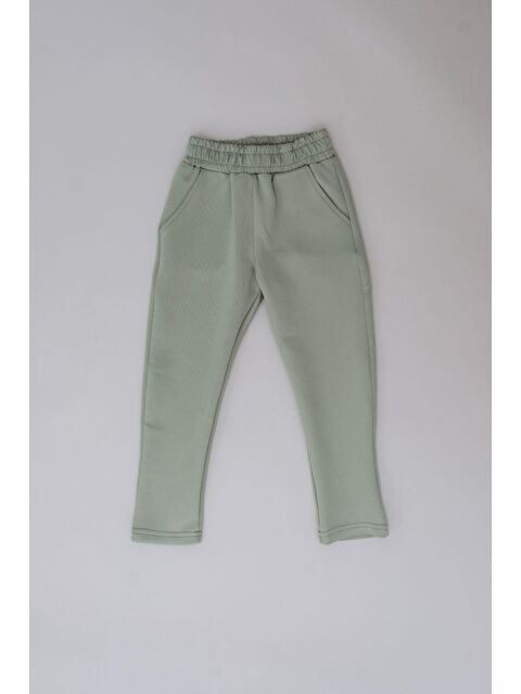 C&City Kız Çocuk Düz Paça Eşofman Altı 870 Fıstık Yeşil - S000497511-19972