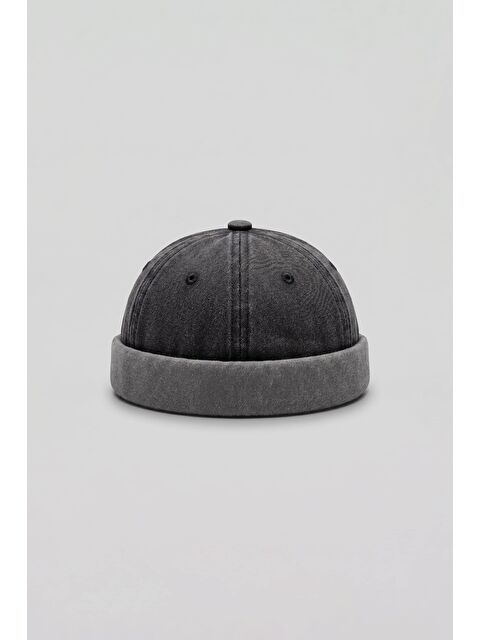 Abluka Online Erkek Vintage Retro Yıkamalı Docker Şapka Antrasit