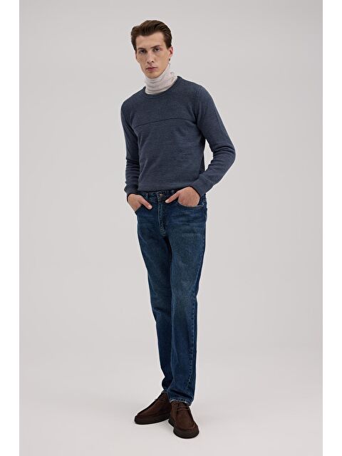 JAKAMEN Lacivert Slim Fit %100 Pamuk 5 Cep Jean Pantolon - S000496046-21164