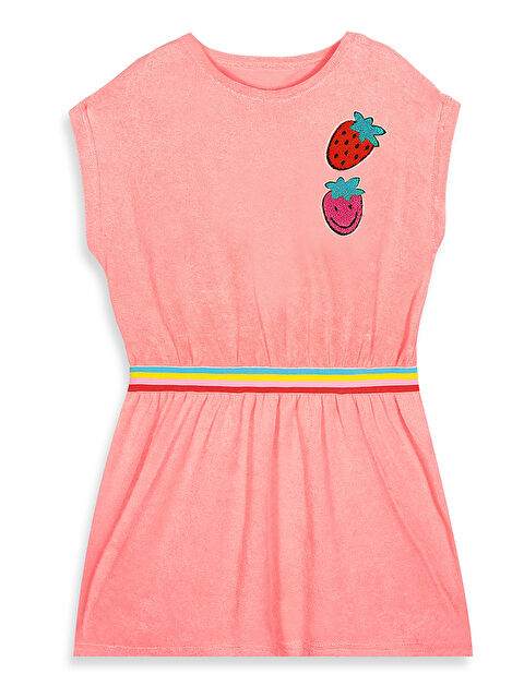Denokids Pembe Çilek Kız Çocuk Havlu Elbise - S000509019-20024