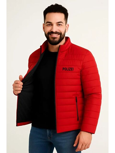 Jane's Erkek Mikro Su İtici Kapitone Baskılı Astarlı Fermuarlı Bomber Mont