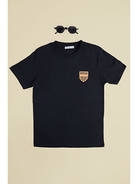 Fullamoda Run Baskılı Bisiklet Yaka Erkek Çocuk Tişört - S000532071-19351