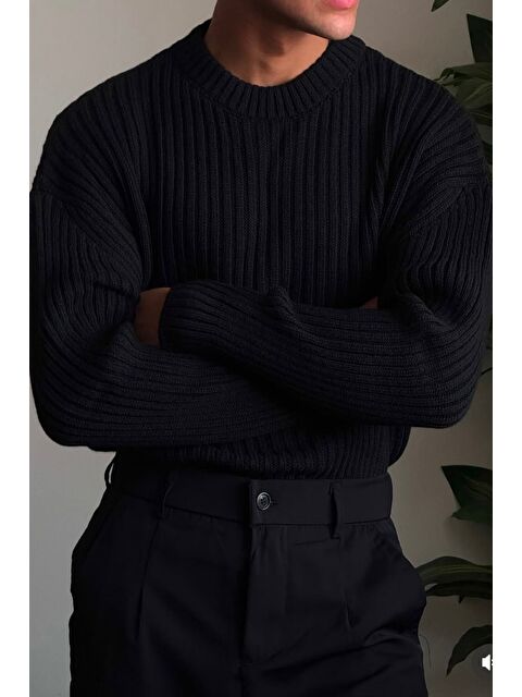 Tarz Cool Erkek Fitilli Örme Regular Triko Kazak - S000464755-19351