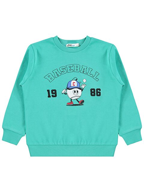Civil Boys Baseball Baskılı 2-5 Yaş Sweatshirt Km - Yeşil 4-5 Yaş - S000492954-26818