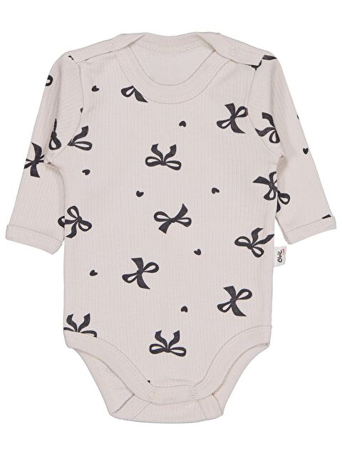 Civil Baby Fiyonk 1-36 Ay Çıtçıtlı Badi - Bej 3-6 Ay - S000492949-19928