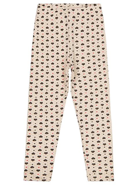 Civil Girls Kalp Desenli 2-5 Yaş Tayt - Ekru 13-14 Yaş - S000484465-19965