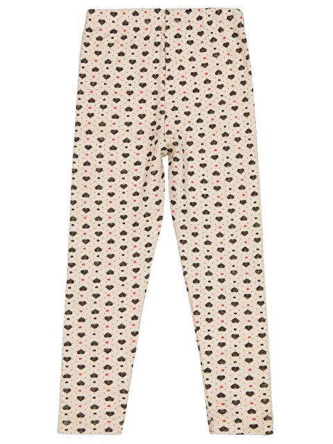 Civil Girls Kalp Desenli 2-5 Yaş Tayt - Ekru 13-14 Yaş - S000484465-19965