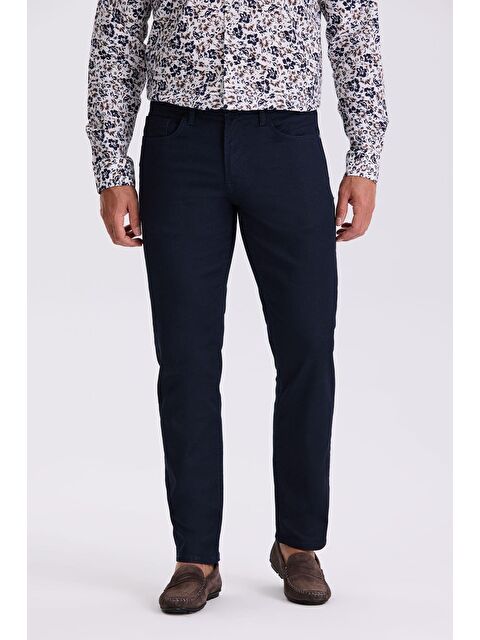 JAKAMEN Koyu Lacivert Slim Fit Pamuklu Düz Jean Pantolon - S000496050-21164