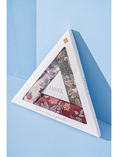Jawel Kadın Spring Soft Eşarp Paketi Misya (Bordo-Haki-Krem Bordo) - S000384877-23173