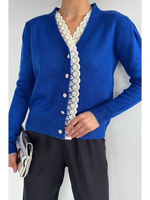 Gülseli Kadın Ön Düğmeli Fistolu Triko Hırka (s-m-l-xl Beden Uyumludur.) - S000445220-23710