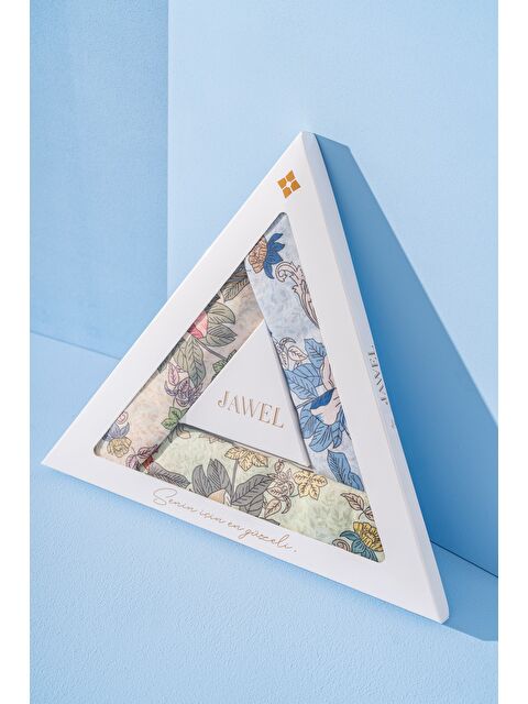 Jawel Kadın Spring Soft Eşarp Paketi Misya (Bebe mavi-Turuncu-Yeşil) - S000384880-23173