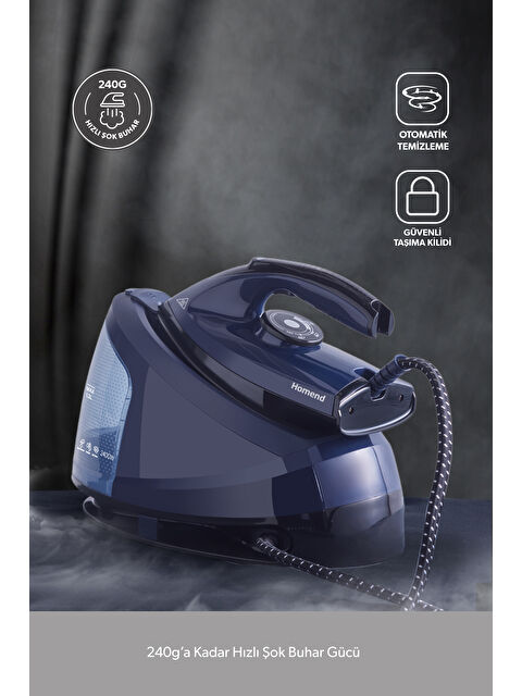 Homend Steamwork 1168H Buhar Kazanlı Ütü Lacivert - S000385293-37350